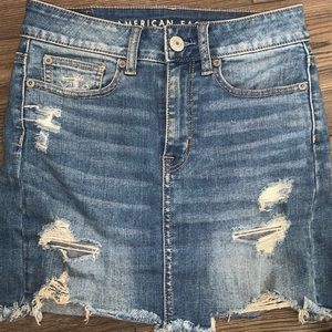 American Eagle Hi-Rise Mini Jean Skirt